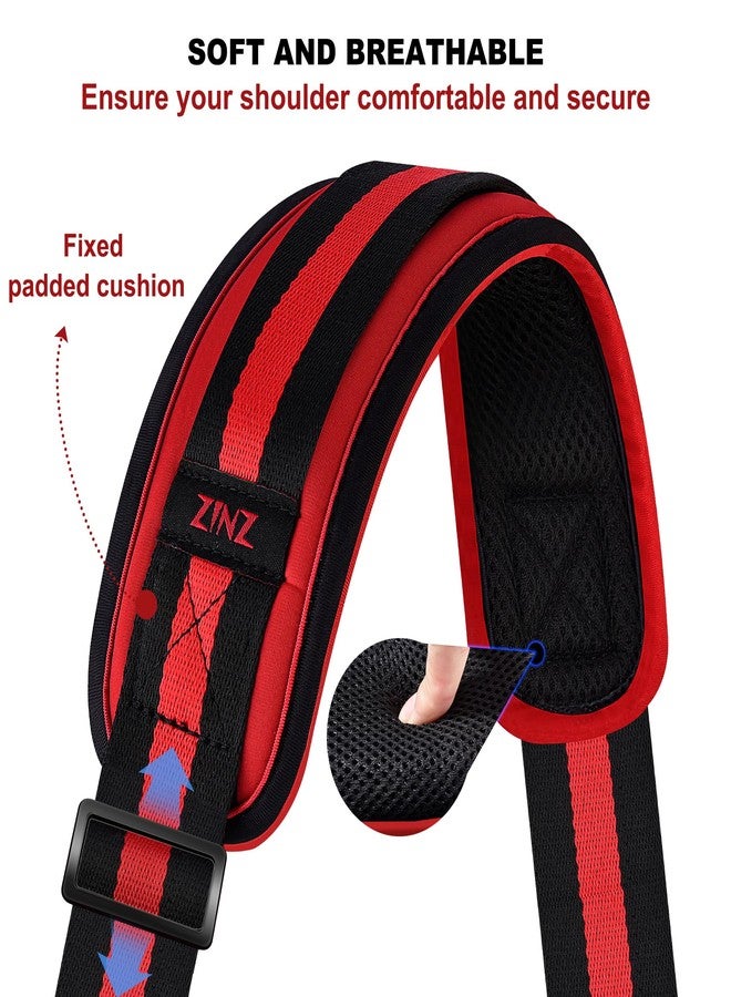 ZINZ Ultra-Thick Fixed Pad Shoulder Strap 76-inch Universal Bag Strap with Breathable Cushion and Dual Balanced Adjustable Buckles for Laptop Bag Luggage Messenger Bag Crossbody etc -Stripe-BRB - Image 3